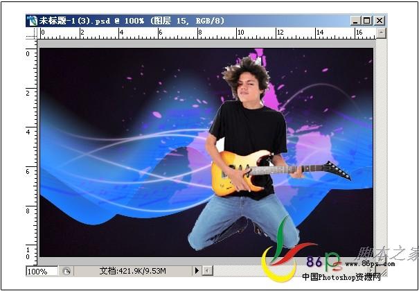 PhotoShop合成制作超酷的吉他音乐海报
