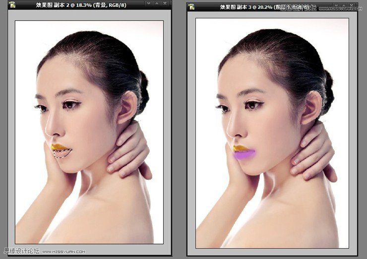 Photoshop为美女模特增加惊艳的彩妆效果