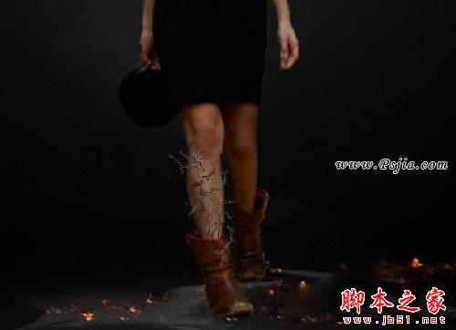 photoshop合成超炫的火焰美女壁纸