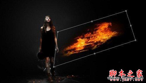 photoshop合成超炫的火焰美女壁纸