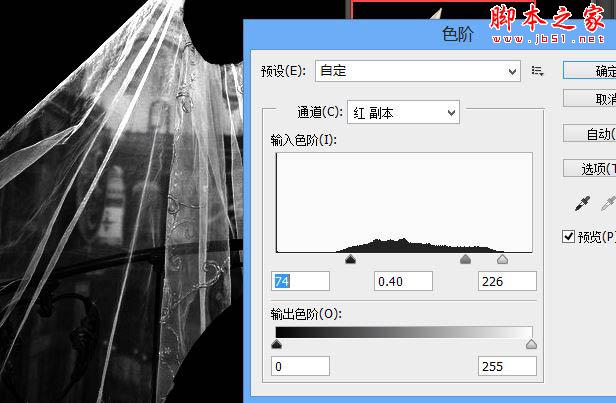 photoshop利用两次通道抠出透明婚纱