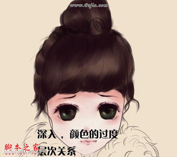 photoshop将美女图片绘制成Q版人物教程