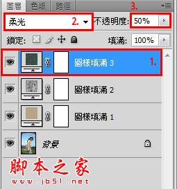 photoshop利用图案填充图层快速为美女图片制作成颓废的发黄老照片