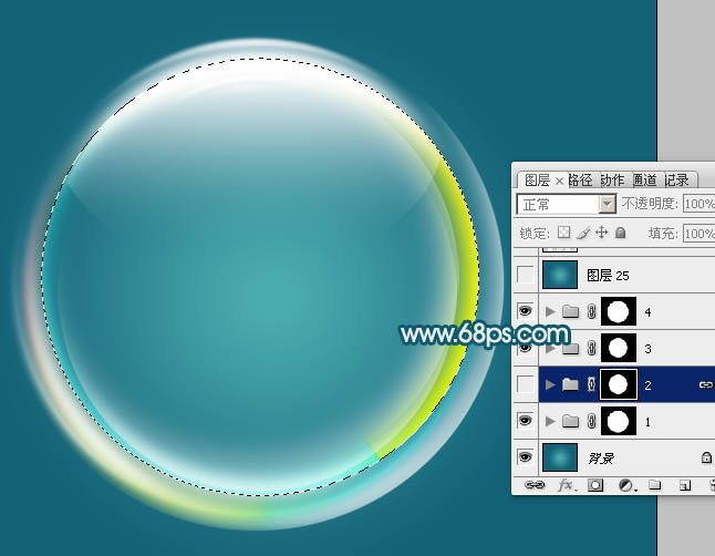 Photoshop设计制作漂亮的透明环保气泡图标