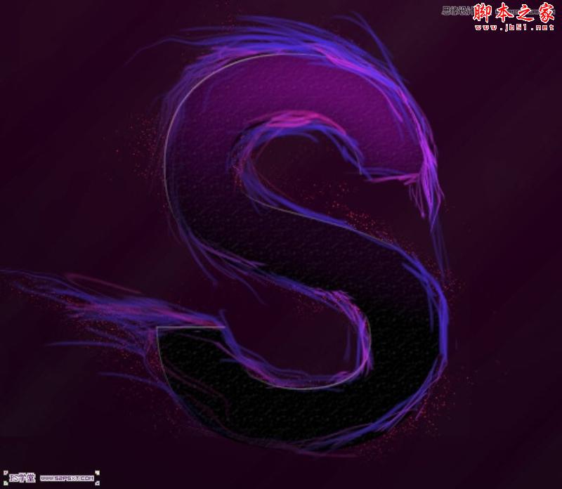 Photoshop设计制作彩色魔幻火能量文字