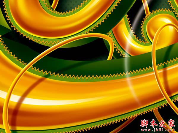 Photoshop设计制作创意的潮流缠绕金色立体字