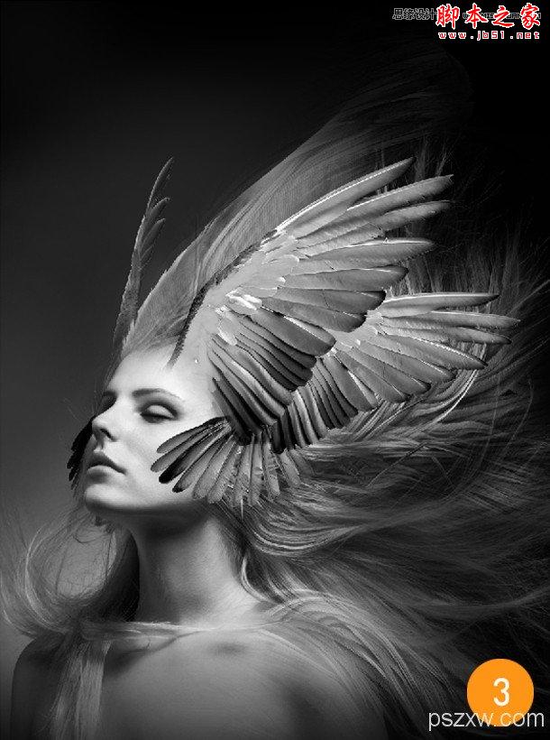 Photoshop合成制作创意风格的梦幻天使