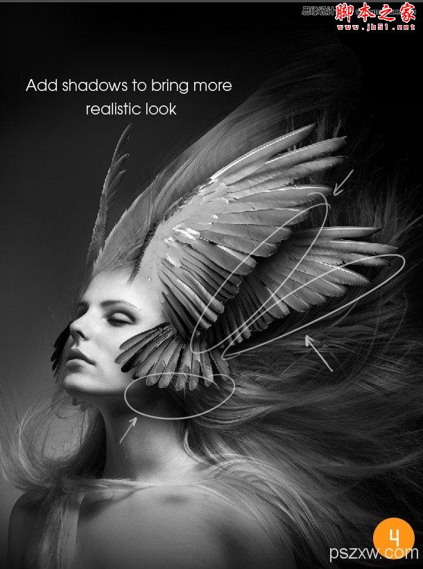 Photoshop合成制作创意风格的梦幻天使