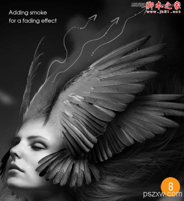 Photoshop合成制作创意风格的梦幻天使