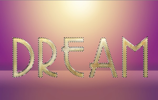 Photoshop设计制作镶钻石的黄金字