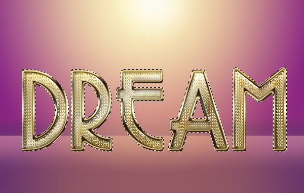 Photoshop设计制作镶钻石的黄金字