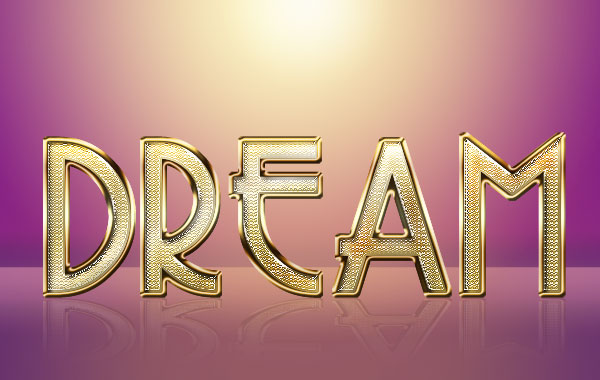 Photoshop设计制作镶钻石的黄金字