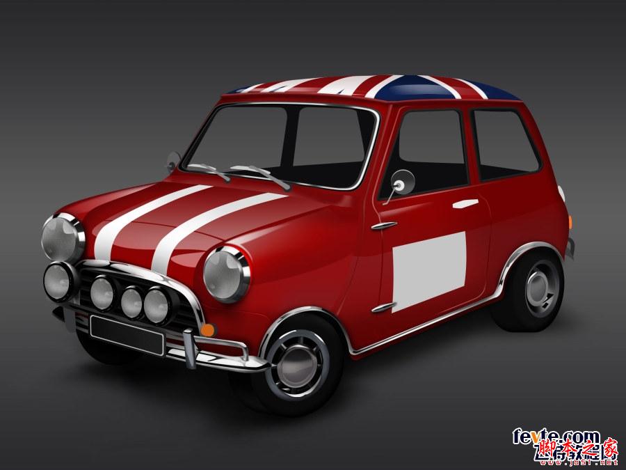 photoshop绘制质感红色汽车 