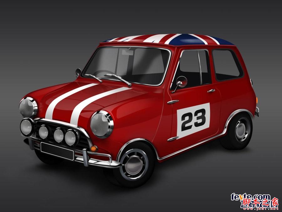 photoshop绘制质感红色汽车 