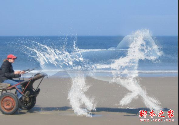 PS将奔跑的马制作成逼真的水马效果