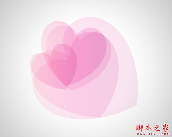 PS制作梦幻浪漫的抽象重叠心形