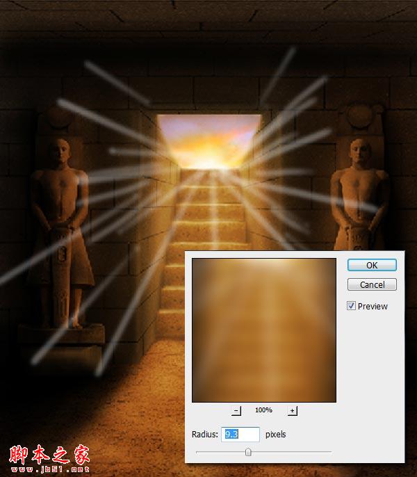 Photoshop制作逼真的古老神秘的法老古墓入口
