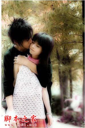 Photoshop制作浪漫非主流情侣照片