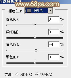 Photoshop给外景人物图片打造出柔美的秋季棕黄色