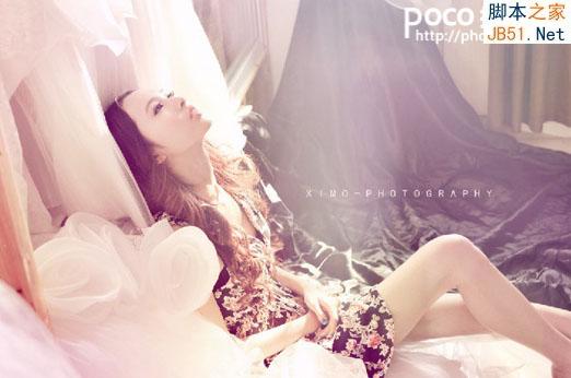 photoshop快速将室内人物照片调制出梦幻柔朦胧的紫色