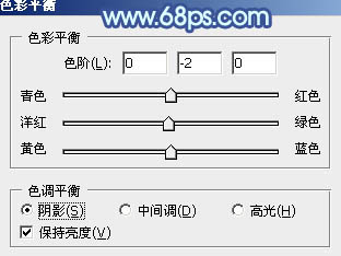ps利用通道替换为树林中人物调出唯美的蓝红色