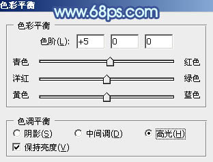 ps利用通道替换为树林中人物调出唯美的蓝红色