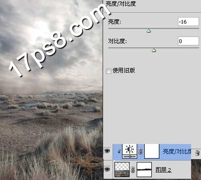 photoshop合成行人在暗黑风格草地行走的场景