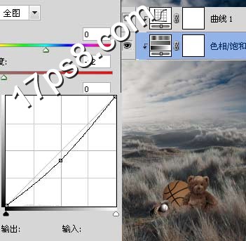 photoshop合成行人在暗黑风格草地行走的场景