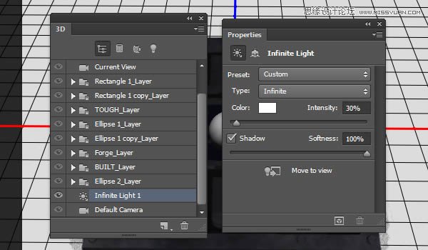 Photoshop制作3D立体金属字教程