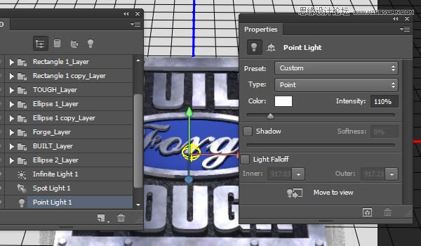 Photoshop制作3D立体金属字教程