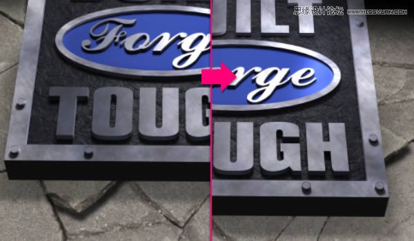 Photoshop制作3D立体金属字教程