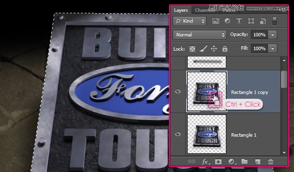 Photoshop制作3D立体金属字教程
