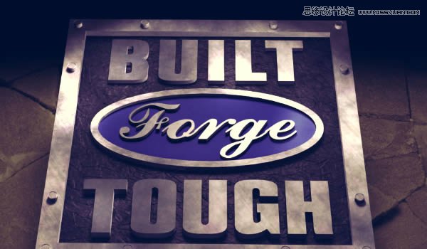 Photoshop制作3D立体金属字教程