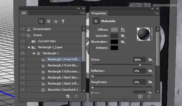 Photoshop制作3D立体金属字教程