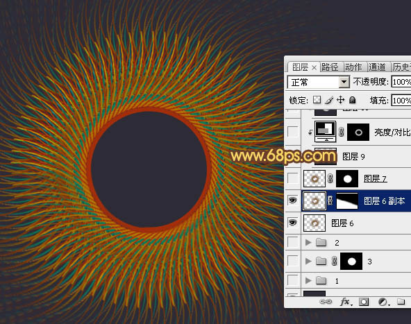 Photoshop制作出类似编织效果的抽象光束立体图形