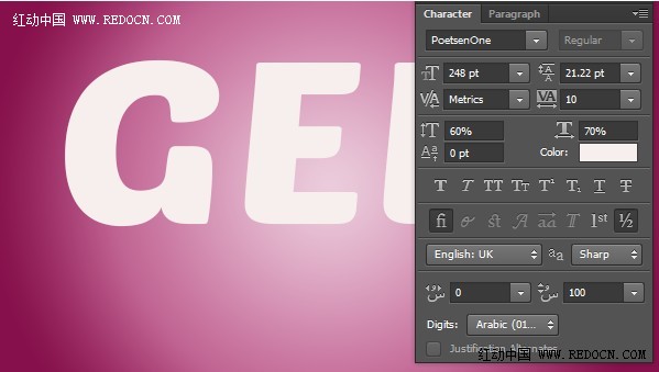 Photoshop设计打造出通透泡泡紫色宝石字