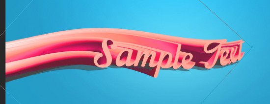 PS打造超漂亮的红色拖尾立体字 