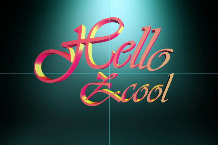 Photoshop利用3D工具制作绚丽的潮流立体字