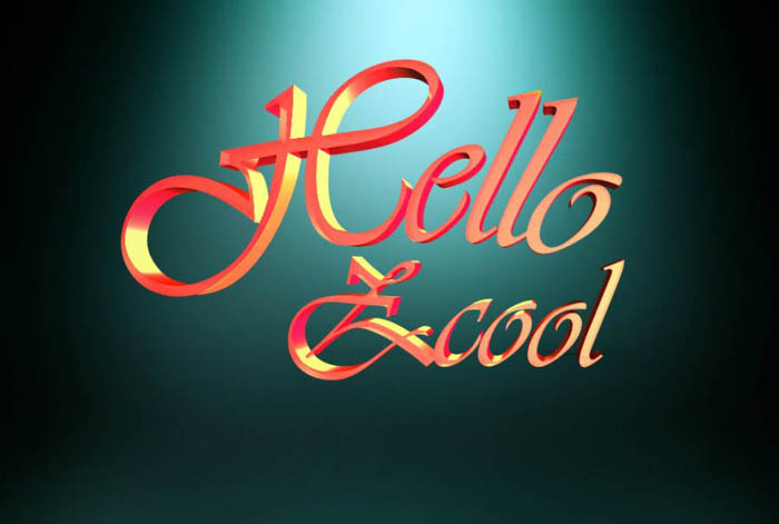 Photoshop利用3D工具制作绚丽的潮流立体字