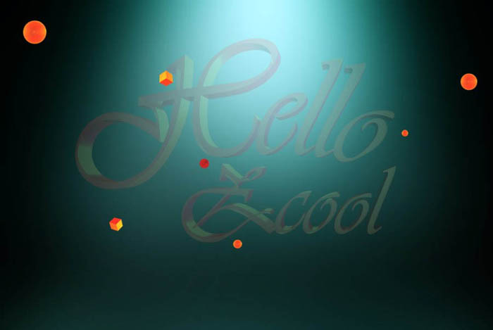 Photoshop利用3D工具制作绚丽的潮流立体字