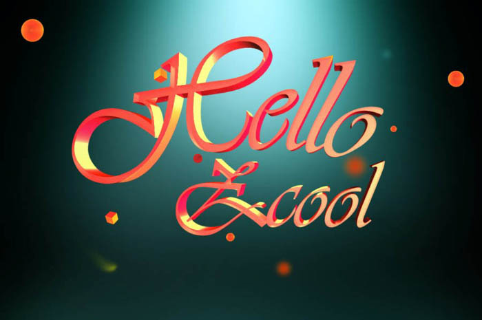 Photoshop利用3D工具制作绚丽的潮流立体字