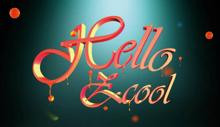 Photoshop利用3D工具制作绚丽的潮流立体字