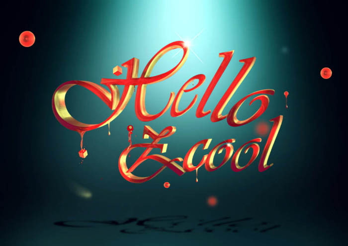 Photoshop利用3D工具制作绚丽的潮流立体字