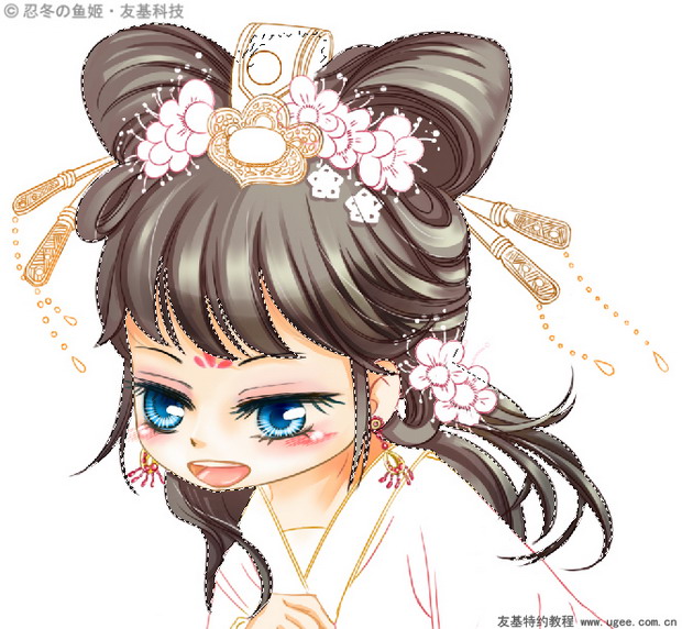 photoshop打造可爱的刁蛮公主卡通漫画