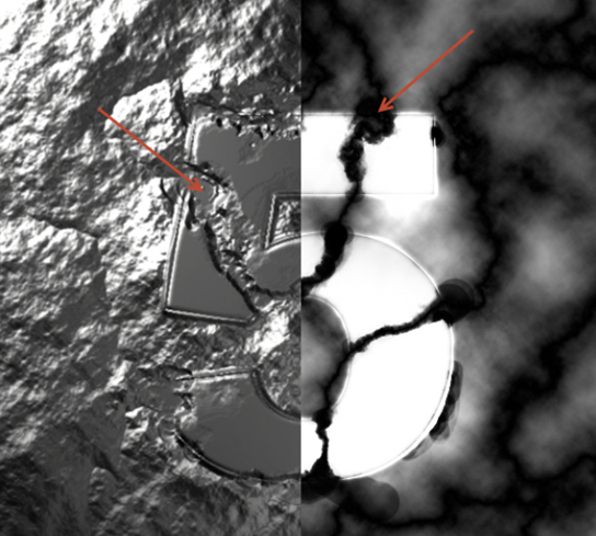 ps制作超酷侵蚀黄金凹凸字体