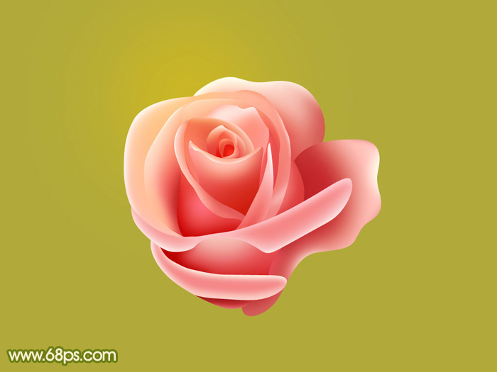 Photoshop设计制作一朵的粉嫩的玫瑰花”