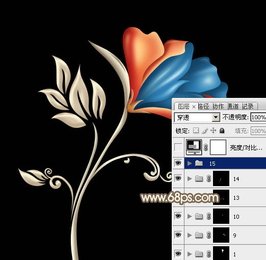 Photoshop�����һ�仪���Ĳ�ɫˮ������