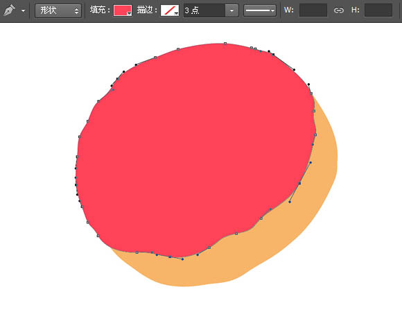 Photoshop绘制漂亮的草莓味双层甜甜圈饼干