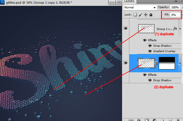 Photoshop设计制作非常绚丽的彩块透视字