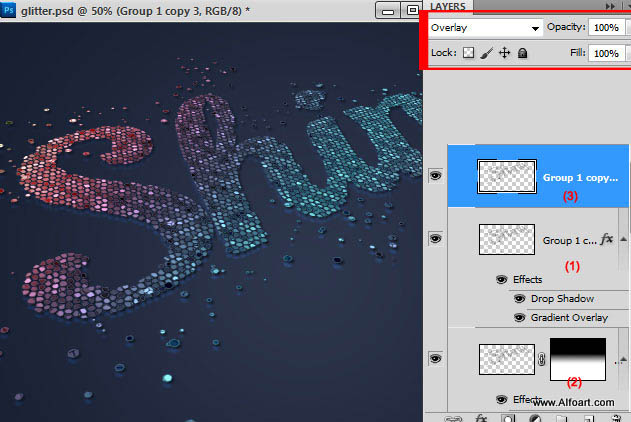 Photoshop设计制作非常绚丽的彩块透视字